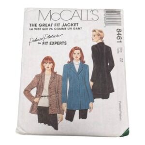 McCalls 8461 The Great Fit Jacket Palmer‎ Pletsch Size 22 Uncut